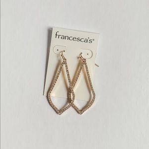 francesca’s gold and diamond earrings